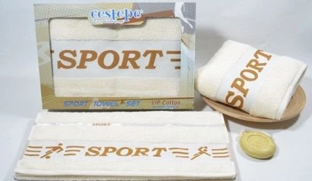 яяяНабор полотенец махровые Cestepe NEW SPORT 50*90/70*140 (Кремовый) яяяНабор полотенец махровые Cestepe NEW SPORT 50*90/70*140 (Кремовый)