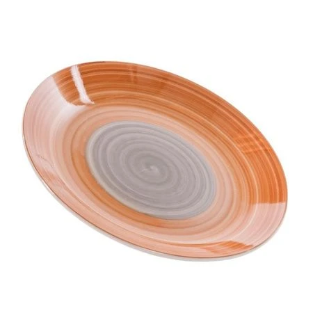 Тарелка мелкая 19см керамика Аэрография КЭМЭЛ десертная (6/48)