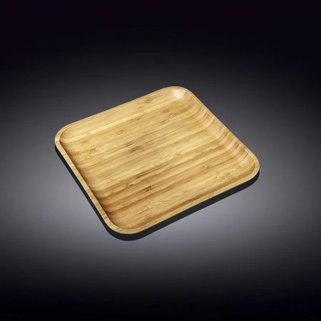 Тарелка мелкая 20,5*20,5см бамбук квадратная WL-771021/A (12/72)