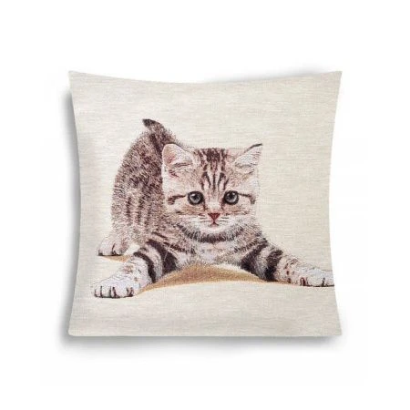 Наволочка декоративная 42*43см гобелен ИГРИВЫЙ КОТЕНОК