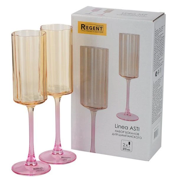 Бокалы для шампанского набор 2шт 275мл стекло ASTI 81-101 (12)