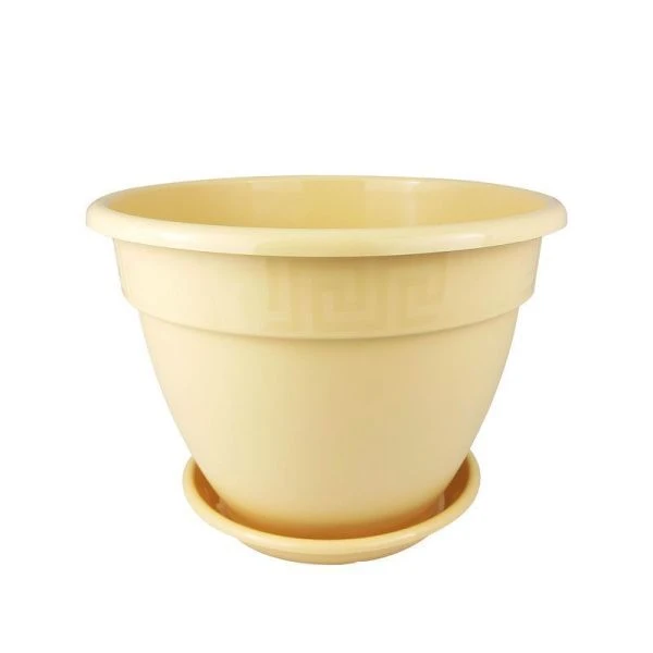 Горшок цветочный 10л d32см пластик АНТИК крем 5PL0491 (5)