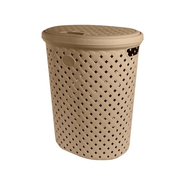Корзина для белья 42л 415*330*510мм пластик Rattan шоколадный мокко (5) Корзина для белья 42л 415*330*510мм пластик Rattan шоколадный мокко (5)