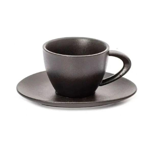 Чайный набор 2пр фарфор ROCK BLACK на 1 персону 200мл DM8026 (12)