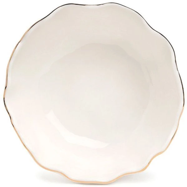 Салатники набор 2шт 350мл 12,5*5,5см фарфор Charm с золотой отводкой (24)