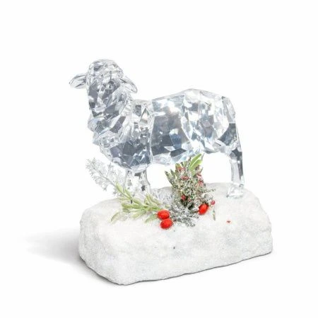 Фигурка Овечка на свет. снежной подставке акрил 9,3*3,8*8,8см,BR-82612A with snow resin base 'AK8408