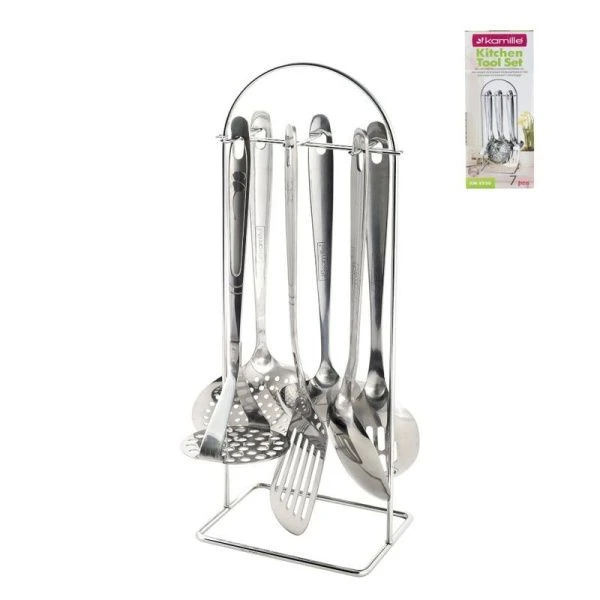 Набор кухонных принадлежностей 6пр нерж.сталь на мет.подставке арт.5230