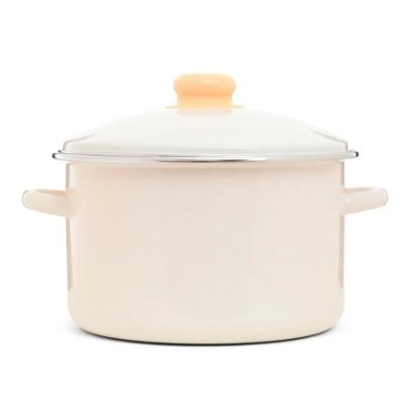 Кастрюля 4л эмаль Жемчужная цилиндрическая (8)