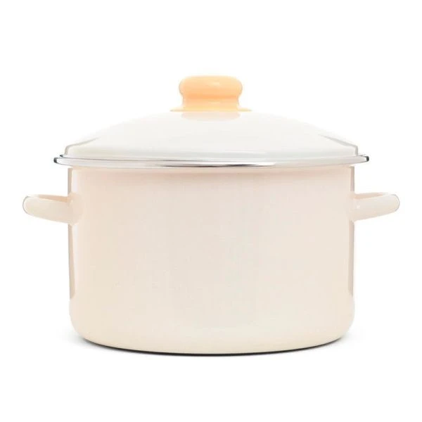 Кастрюля 4л эмаль Жемчужная цилиндрическая (8)