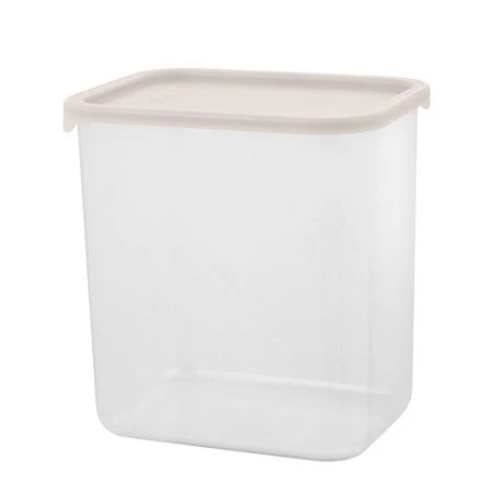 Банка для сыпучих продуктов 1,5л 140*105*145мм пластик Sugar&Spice прямоугольный с гибкой крышкой латте (8)