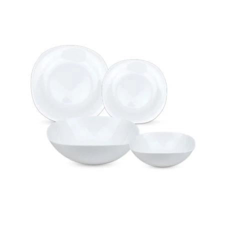 Столовый набор 19пр стеклокерамика квадратные тарелки белье (2)