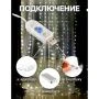 Гирлянда светодиодная Занавес Роса 2,8*3м USB, крючки, пульт, теплый белый свет