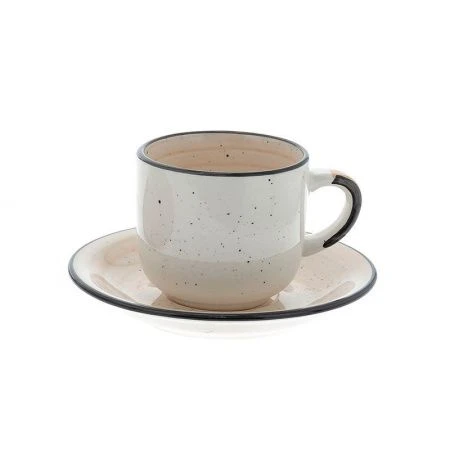 Чайный набор 2пр керамика Аэрография КРЕМОВЫЙ БРИЗ на 1 персону 260мл (24)