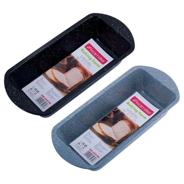 Форма для запекания 35*16*7,5см угл.сталь АП мрамор серый/черный, арт. 6037M (24)