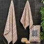 Набор полотенец махровые 2пр 50*90/70*140см METEOR TUROVA бежевый 480гр