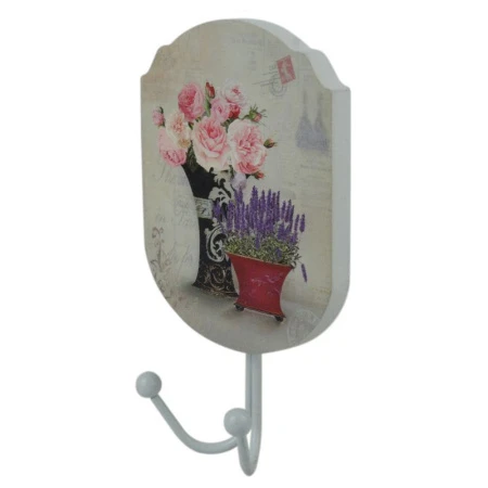 Вешалка-коллаж МДФ 2 крючка 10*12см микс (192)