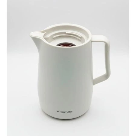 Термос конференционный 1500мл. пластиковый со стеклянной колбой (белый)(2011WH) (12)