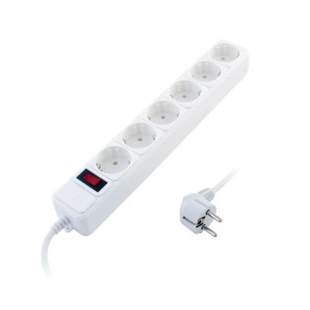 Удлинитель 5 гнезд пластик 3м 0,75кв.мм 10А ПВС с зазем, выкл-ем СТАРТ белый (20)