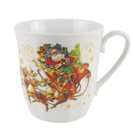 Кружка 350мл керамика ДЕД МОРОЗ витая (24)