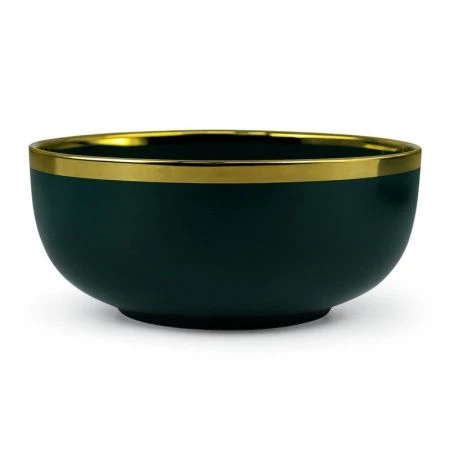 Тарелка глубокая 20см керамика GRAZIA темно-зеленый суповая