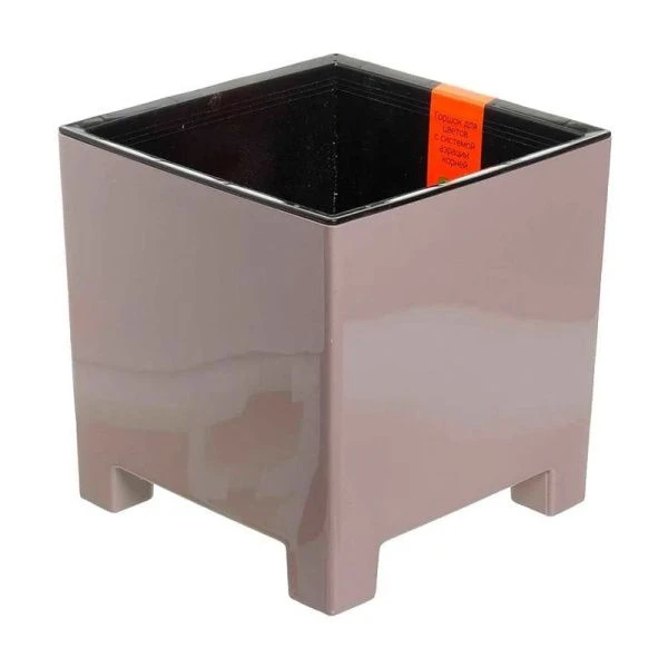 Горшок цветочный 5,5л 19*19см пластик НАРД с вкладкой фраппе (6)