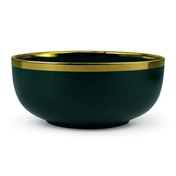 Тарелка глубокая 20см керамика GRAZIA темно-зеленый суповая