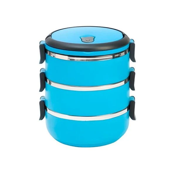 Ланч-бокс 3пр 2,1л 16,5*15*20см металл/пластик ZB-767 (36)