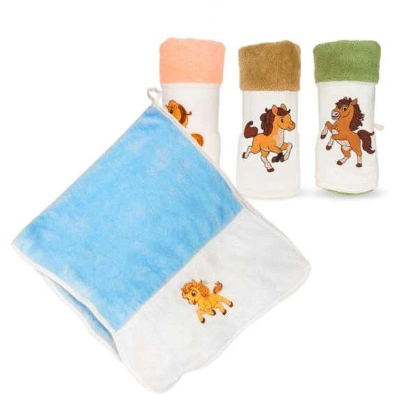 Салфетка кухонная 35*75см микрофибра с петелькой Лошадь