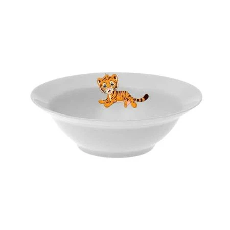 Миска детская глубокая 400мл 17,5см фарфор ТИГРЁНОК (12/72)