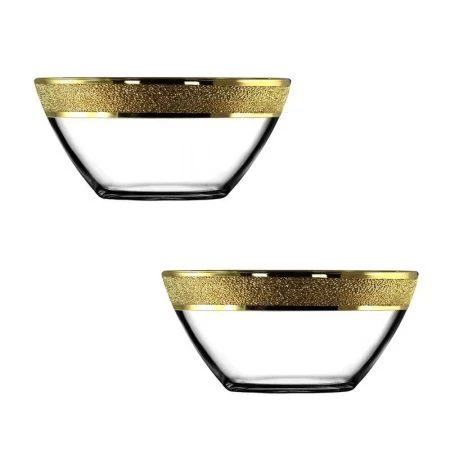 Салатник набор 2пр стекло ЗОЛОТОЙ КАРАТ KAV23-1322 (12)
