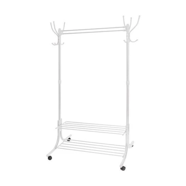 Вешалка гардеробная ВГП90-6 крючков, полка для обуви 1160*765*1740мм металл белая матовая (1)