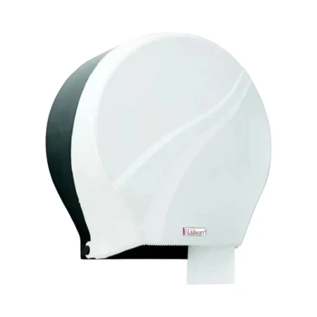 Диспенсер для туалетной бумаги 26*26*13см пластик бело-черный (F165B) (12)