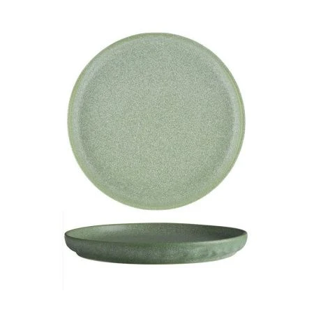 Тарелка мелкая 16см керамика BILLIBARRI OLD CLAY зеленая (6)