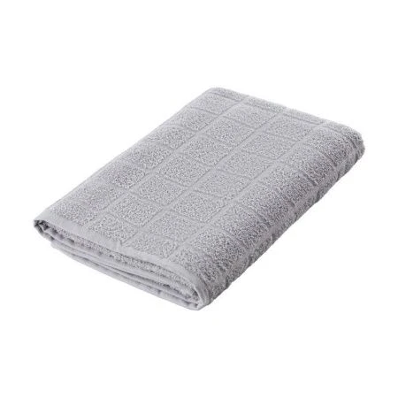 Полотенце махровое 50*90см Mitte Quadrat светло-серый 091 ВЫВОД