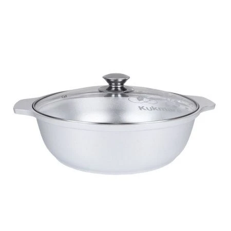 Жаровня 3л алюминий стекл.крышка (3)