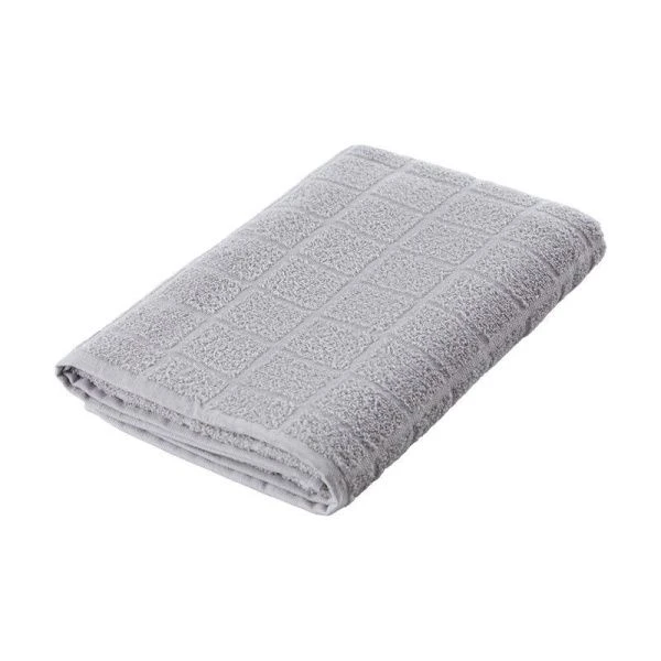 Полотенце махровое 50*90см Mitte Quadrat светло-серый 091 ВЫВОД