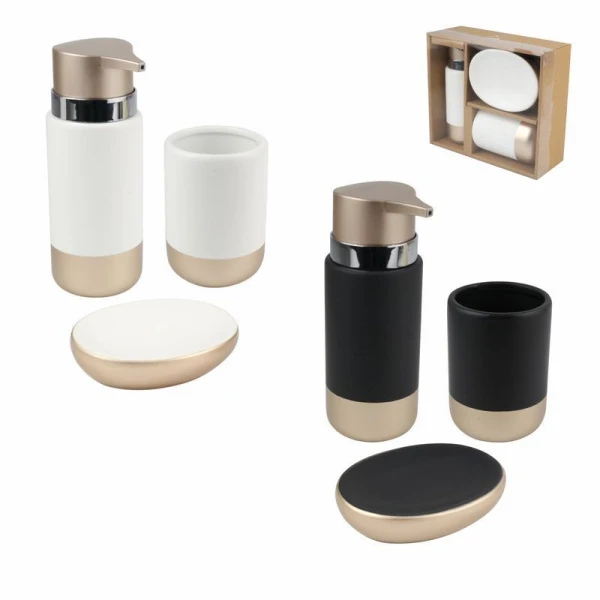 Набор для ванной комнаты керамика 3пр СТИЛЬ 2 цвета JC-12647 (24)