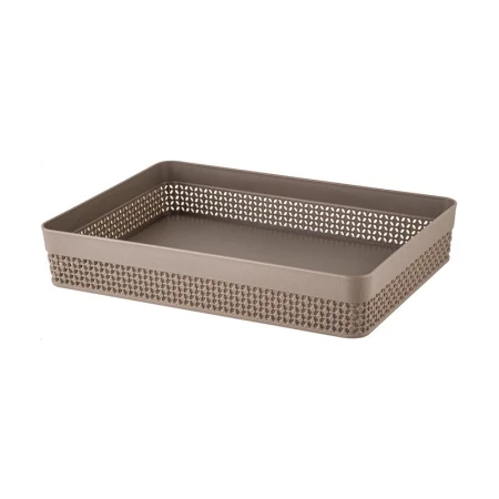 Корзинка 33,7*24*6см пластик Oslo А4 шоколадный мокко (12)