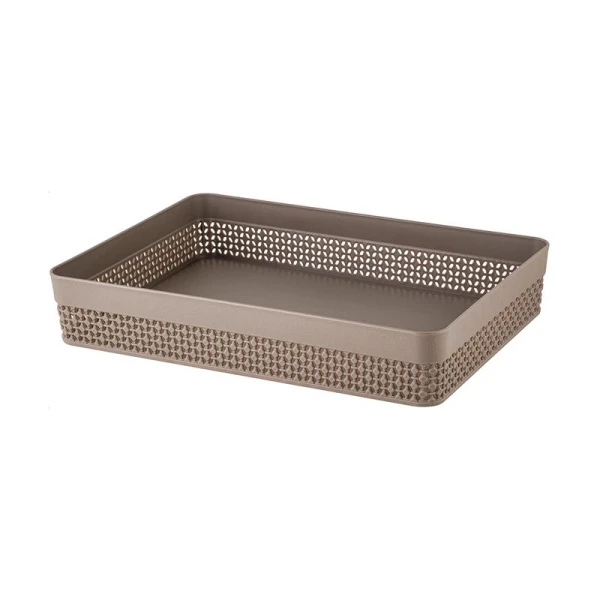 Корзинка 33,7*24*6см пластик Oslo А4 шоколадный мокко (12)