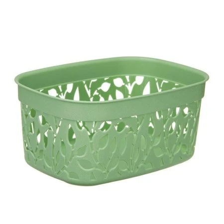 Корзинка для хранения 3л 240*175*110мм пластик ФЛОРА Мята (10)