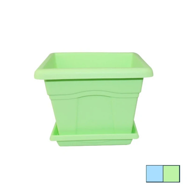 Горшок цветочный 8,1л 28*28см пластик КВАДРО колор с поддоном С164К (12)