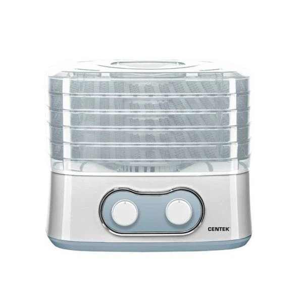 Сушилка для овощей электрическая пластик Centek CT-1659 белая 270Вт,5л, 5 секций, мех.управл. (8)