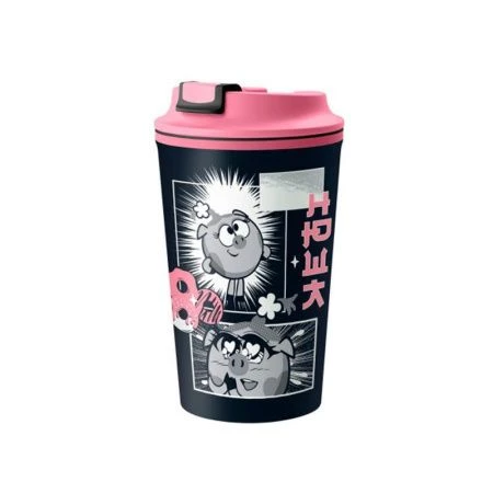 Термостакан 350мл пластик СМЕШАРИКИ черный (6)