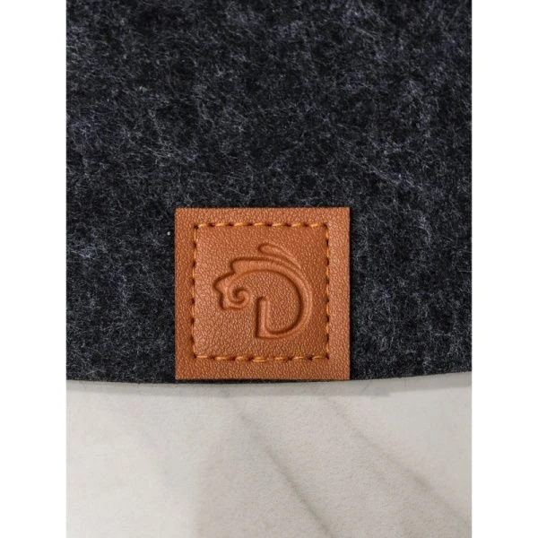 Салфетка сервировочная 33,5*38,4см фетр фигурная Грэй чёрный (110)