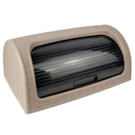 Хлебница 41,4*26,9*18,1см пластик ДУНЯ коричневая (6)