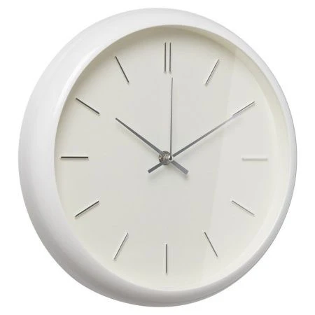 Часы настенные 30см пластик РУБИН Классика белые (10)