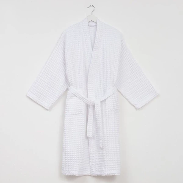 Халат женский удлиненный вафельный Boho р-р 54-56 белый 100%хлопок, 290г/м2 6243506