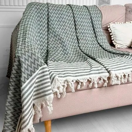 Покрывало жаккард 230*210 FAMILY зелёный