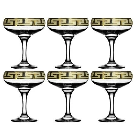 Бокалы для мартини набор 6шт стекло ГРЕЧЕСКИЙ УЗОР EAV03-136/S/Z/6 (6)