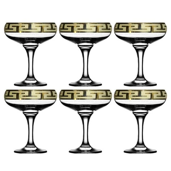 Бокалы для мартини набор 6шт стекло ГРЕЧЕСКИЙ УЗОР EAV03-136/S/Z/6 (6)